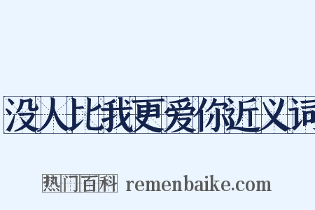 没人比我更爱你近义词是什么意思的图片